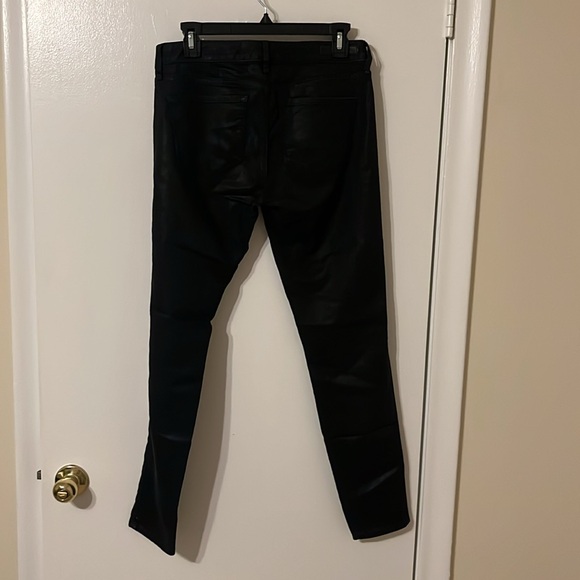 Express Size 6 Black Metallic Low Rise Jeans / Legging / Jeggings, Stella - Picture 2 of 12